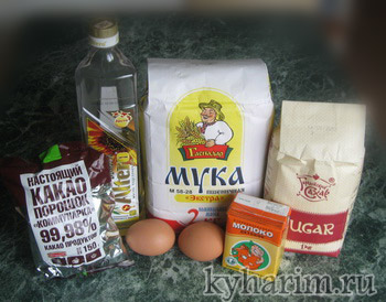 бисквит шоколад на кипятке
